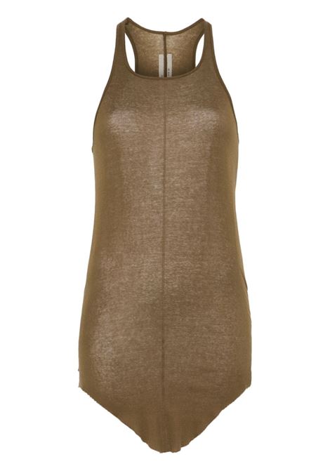 Brown basic rib top Rick Owens - women